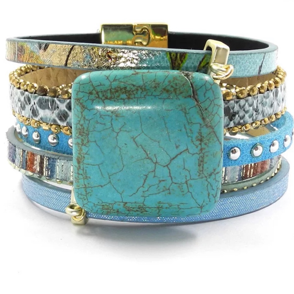 Kira Turquoise Multi-Strand Bracelet